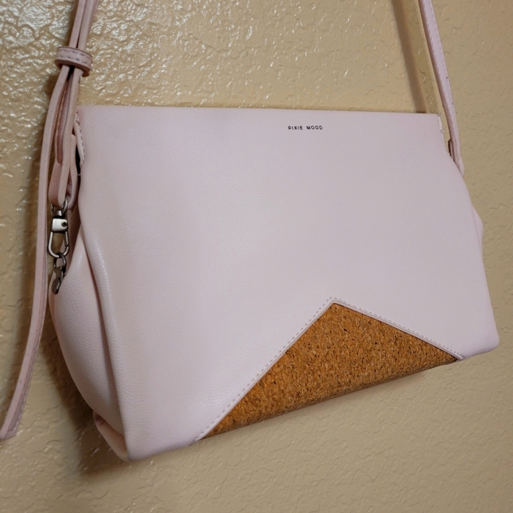 Pixie Mood Pink Vegan & Cork Crossbody Bag - Picture 3 of 12